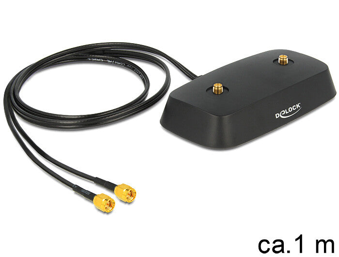 DeLOCK 88739 koaxial kabel 1 m 2xSMA Sort