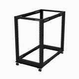 StarTech.com 4POSTRACK18U stativ 18U Fritstående reol Sort