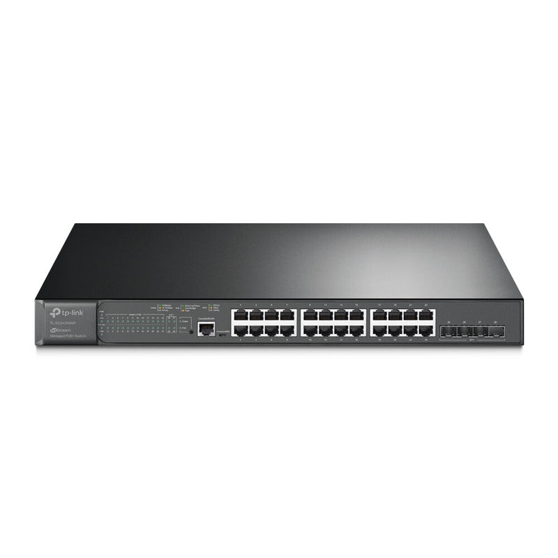 TP-Link JetStream TL-SG3428XMP netværksswitch Administreret L2+ Gigabit Ethernet (10/100/1000) Strøm over Ethernet (PoE) 1U Sort