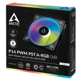 ARCTIC P14 PWM PST A-RGB 0dB Computerkabinet Ventilator 14 cm Sort 1 stk