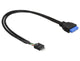 DeLOCK USB 3.0 19 pin - USB 2.0 8 pin 60cm Sort