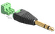 DeLOCK 65460 kabel kønsskifter 6.35mm 3 pin Terminal Block Sort