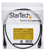 StarTech.com USB3SEXT1MBK USB-kabel USB 3.2 Gen 1 (3.1 Gen 1) 1 m USB A 5 Gbit/sek. Sort