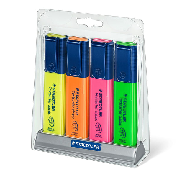 Staedtler Textsurfer classic 364 speedmarker 4 stk Mejselspids Grøn, Orange, Lyserød, Gul