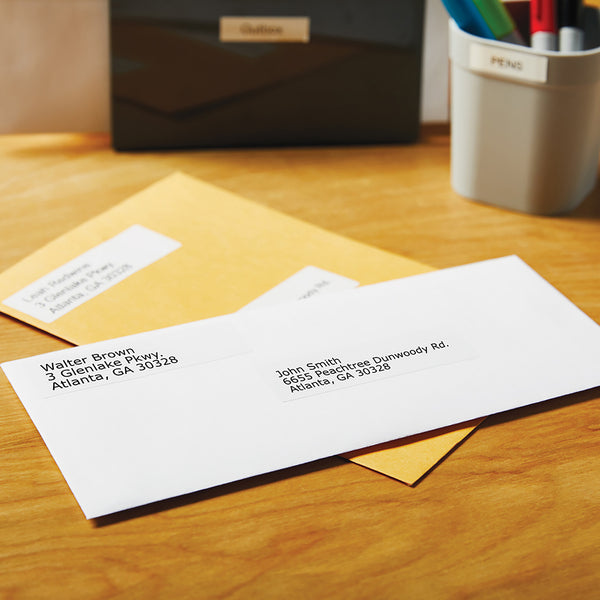 DYMO Ægte LabelWriter-adresselabels | 28 mm x 89 mm | Selvklæbende | Rulle med 130 | 2-pak (260 let-aftrækkelige labels) | til LabelWriter-labelprintere | Fremstillet i Europa