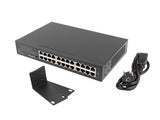Lanberg RSGE-24 netværksswitch Ikke administreret Gigabit Ethernet (10/100/1000) 1U Sort