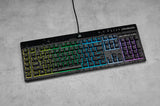 Corsair K55 RGB PRO tastatur Spil USB QWERTY Nordisk Sort