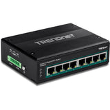 Trendnet TI-PG80B netværksswitch Gigabit Ethernet (10/100/1000) Strøm over Ethernet (PoE) Sort