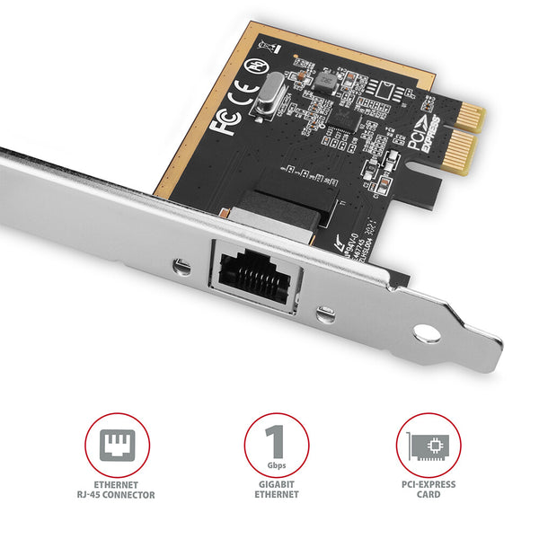 Axagon PCEE-GRF netværkskort Intern Ethernet 1000 Mbit/s