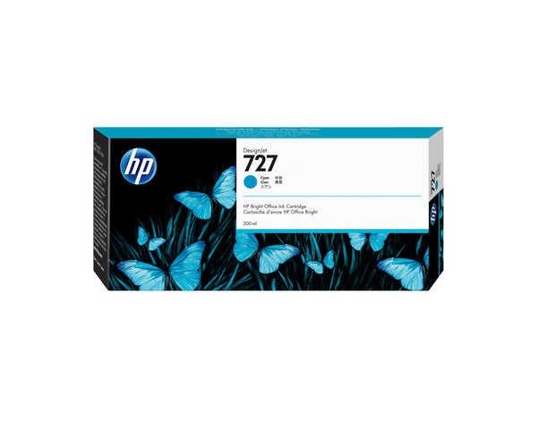 HP 727 DesignJet-blækpatron med 300 ml, cyan