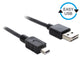 DeLOCK 0.5m, USB2.0-A/USB2.0 Mini-B USB-kabel 0,5 m USB A USB B 0,48 Gbit/sek. Sort