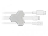 DeLOCK 18401 kabelorganisator Skrivebord Kabelholder Hvid 2 stk