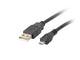 Lanberg CA-USBM-10CC-0010-BK USB-kabel USB 2.0 1 m Micro-USB B USB A 0,48 Gbit/sek. Sort