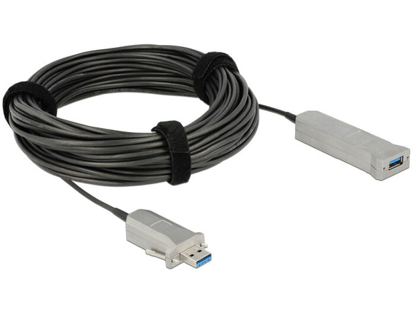 DeLOCK 20m USB3.0-A + USB Micro-B/USB3.0-A USB-kabel USB 3.2 Gen 1 (3.1 Gen 1) USB A USB A/Micro-USB B 5 Gbit/sek. Sort, Sølv