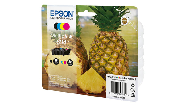 Epson 604 blækpatron 4 stk Original Standard udbytte Sort, Blå, Magenta, Gul