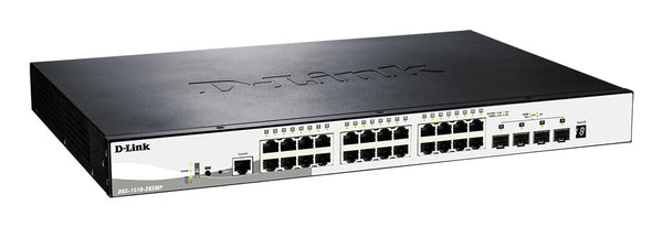 D-Link DGS-1510-28XMP Administreret L2/L3 Gigabit Ethernet (10/100/1000) Strøm over Ethernet (PoE) Sort, Grå