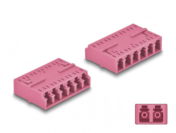 DeLOCK 87928 fiber adapter LC/LC 1 stk Violet