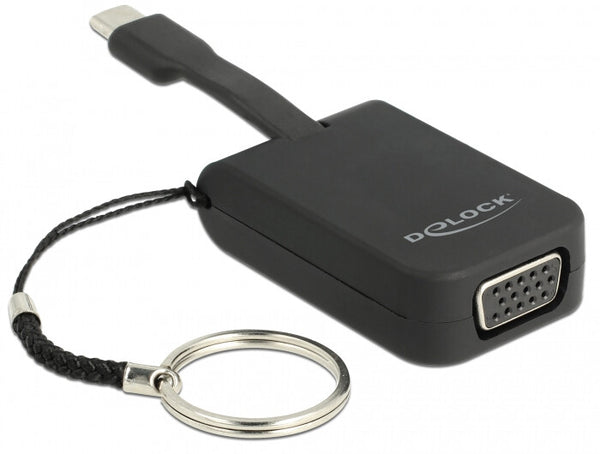 DeLOCK 63941 videokabel adapter 0,03 m USB Type-C VGA (D-Sub) Sort