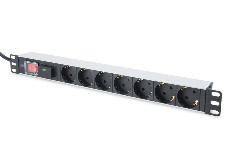 Digitus DN-95407 stikdåse 2 m 7 AC stikkontakt(er) Sølv
