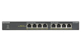 NETGEAR GS308PP Ikke administreret Gigabit Ethernet (10/100/1000) Strøm over Ethernet (PoE) Sort