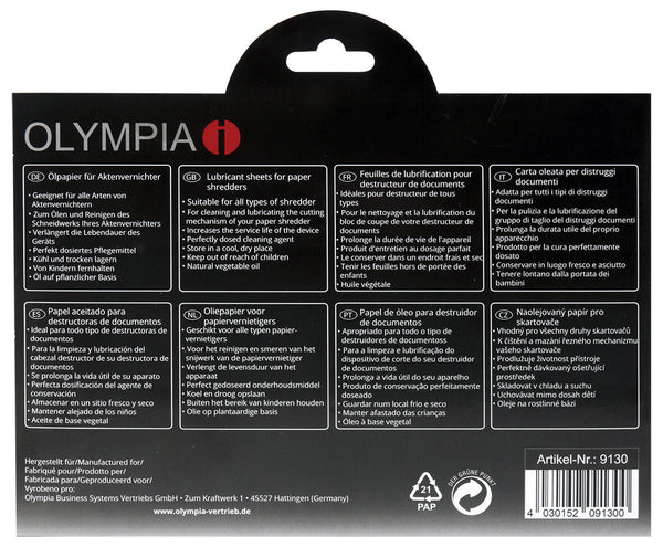 Olympia 9130 tilbehør til papirmakulator Smøreolie 12 stk