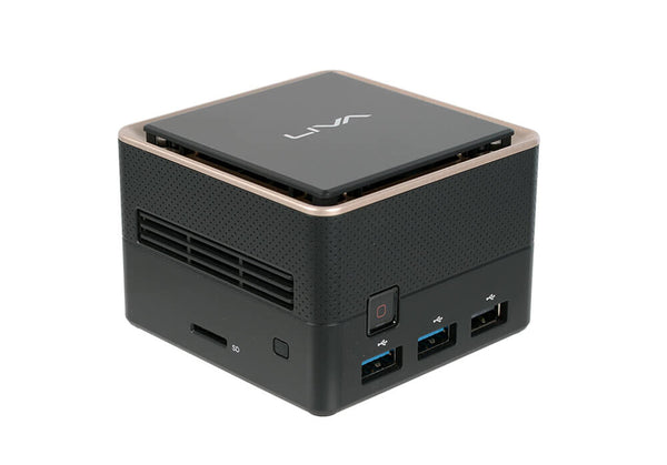 ECS LIVA Q3 Plus AMD Ryzen R1505G 4 GB DDR4-SDRAM 64 GB eMMC Mini PC Sort