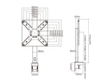 Multibrackets 0129 tv-beslag 139,7 cm (55") Sort