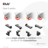 CLUB3D CAC-1528 kabel kønsskifter USB C Sort