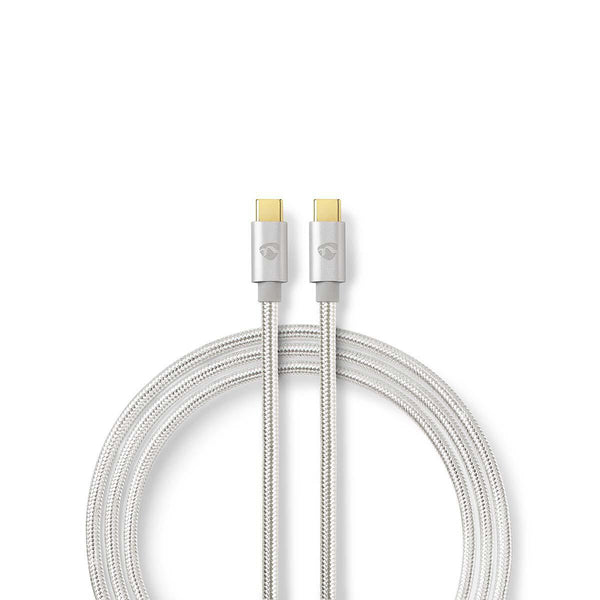 Nedis CCTB64700AL10 USB-kabel USB 3.2 Gen 1 (3.1 Gen 1) 1 m USB C 5 Gbit/sek. Aluminium