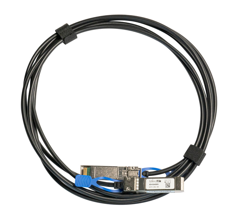 Mikrotik XS+DA0001 InfiniBand og fiberoptisk kabel 1 m SFP/SFP+/SFP28 Sort