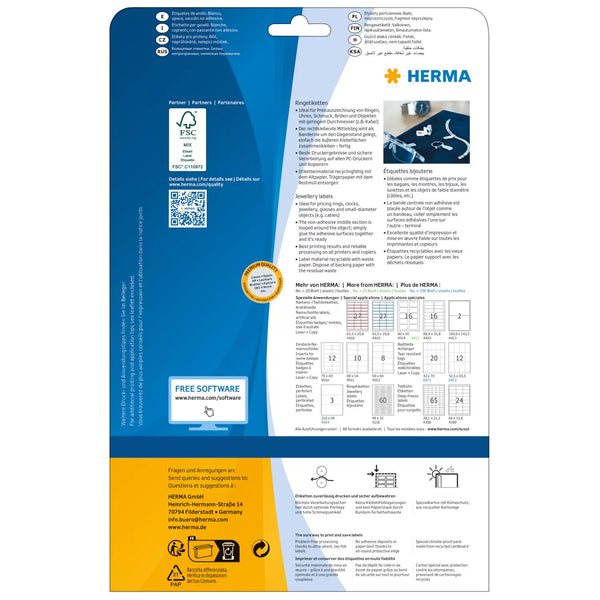 HERMA 5116 print etiket Hvid Selvklæbende printeretiket