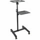 StarTech.com ADJPROJCART multimedie vogn & stand Sort Projektør Multimedia stand
