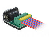 DeLOCK 66321 kabelsamler 1 x serial Sub-D 9, 1 x 9 pin Sort, Grøn, Sølv, Gul