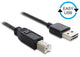 DeLOCK 1m USB 2.0 A - B m/m USB-kabel USB A USB B 0,48 Gbit/sek. Sort