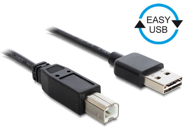DeLOCK 2m USB 2.0 A - B m/m USB-kabel USB A USB B 0,48 Gbit/sek. Sort