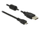 DeLOCK 2m, USB 2.0-A/USB 2.0 Micro-B USB-kabel USB A Micro-USB B 0,48 Gbit/sek. Sort