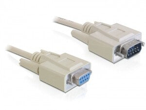 DeLOCK Sub-D9 5m serielkabel Beige
