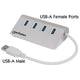 Manhattan 163767 interface hub USB 3.2 Gen 1 (3.1 Gen 1) Type-A 5000 Mbit/s Aluminium, Hvid
