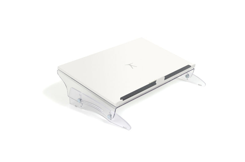 BakkerElkhuizen FlexDesk 630N dokumentholder Akryl, Plast, Gummi, Stål Transparent, Hvid