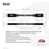 CLUB3D CAC-1529 USB-kabel USB 3.2 Gen 1 (3.1 Gen 1) 2 m USB C 5 Gbit/sek. 60 W Sort