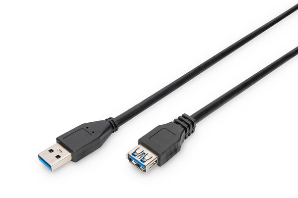 Digitus AK-300203-018-S USB-kabel USB 3.2 Gen 1 (3.1 Gen 1) 1,8 m USB A Sort