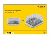 DeLOCK 64090 drev dockingstation USB 3.2 Gen 1 (3.1 Gen 1) Type-C Transparent